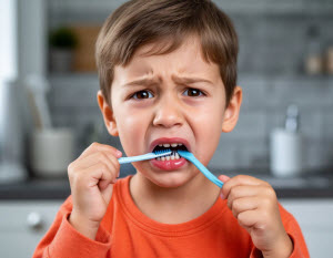 Если зуб болит нужно прополоскать рот и почистить зуб